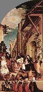 HOLBEIN, Hans the Younger The Oberried Altarpiece (left wing) sg oil painting artist